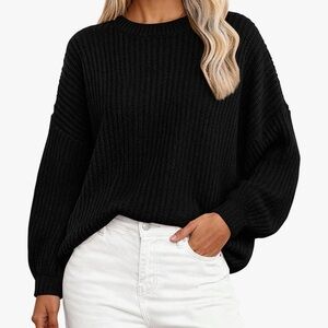 Elegant Black Knit Sweater for Women